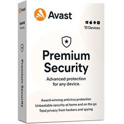 Avast Premium Security (Multi-Device), 10 zařízení,  1 rok, ESD