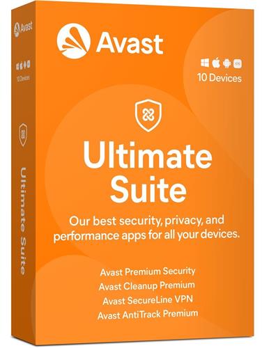 Avast Ultimate (viac zariadení), 10 zariadení, 3 roky, ESD