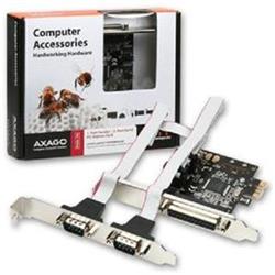 AXAGO PCEA-PS PCI-Express adapter 1x paralel + 2x serial