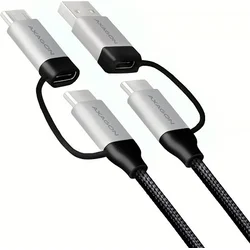 AXAGON 4in1 USB-C 2.0 kabel 1m