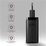 AXAGON ACU-DPQ65, sieťová nabíjačka GaN, 3x port, 65W