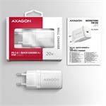 AXAGON ACU-PD20W, 20W sieťová nabíjačka, 1x port USB-C, PD3.0/PPS/QC4+/AFC/Apple, biela