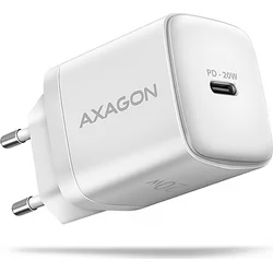 AXAGON ACU-PD20W, 20W sieťová nabíjačka, 1x port USB-C, PD3.0/PPS/QC4+/AFC/Apple, biela