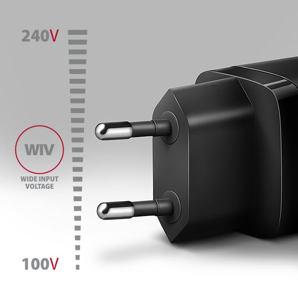 AXAGON ACU-PD30, sieťová nabíjačka 30 W, 1x port USB-C, PD3.0/PPS/QC4+/SFC/AFC/Apple, čierna