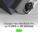 AXAGON ACU-PQ100, GaN nabíječka do sítě 100W, USB-A + USB-C, černá