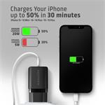 AXAGON ACU-PQ20 ACU-PQ20 AC adaptér 20 W, 2x port (USB-A + USB-C), PD3.0/PPS/QC4+/AFC/Apple, čierny