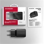 AXAGON ACU-PQ30 Napájacia nabíjačka 30 W, 2x port (USB-A + USB-C), PD3.0/PPS/QC4+/AFC/Apple, čierna