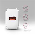 AXAGON ACU-QC18W, 18W sieťová nabíjačka, 1x port USB-A, QC3.0/AFC/Apple, biela