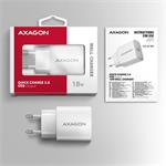 AXAGON ACU-QC18W, 18W sieťová nabíjačka, 1x port USB-A, QC3.0/AFC/Apple, biela