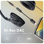 AXAGON ADA-HC, USB-C na 3,5 mm jack - Hi-Res DAC audio adaptér, 384 kHz/32bit, stereo