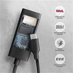 AXAGON ADE-ARC, USB-C 3.2 Gen 1 - Gigabitová sieťová karta, Realtek 8153, automatická inštalácia