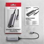 AXAGON ADE-TXPD, USB-C 3.2 Gen 1 - Gigabitová sieťová karta, Asix AX88179, PD 100W, automatická inštalácia