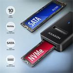 AXAGON ADM2-AM USB-A 10Gb/s - adaptér M.2 NVMe a SATA SSD, kábel USB-A 10 cm