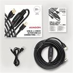 AXAGON ADR-220B, aktívny prepojovací kábel USB 2.0 A-M -> B-M, 20 m