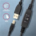 AXAGON ADR-220B, aktívny prepojovací kábel USB 2.0 A-M -> B-M, 20 m
