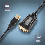 AXAGON ADS-1PQN, USB-A 2.0 na sériový RS-232 DB9-M FTDI adaptér / kábel 1,5 m