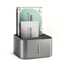 AXAGON ADSA-DC, USB-C 5Gbps - 2x SATA 6G 2.5"/3.5" SSD/HDD CLONE DUAL docking station