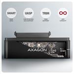 AXAGON ADSA-FPX, adaptér USB-C 10Gb/s - SATA 6G, 2,5"/3,5" SSD/HDD FAST PORT X, vrátane. Napájací zdroj AC