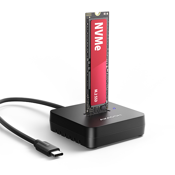 AXAGON ADSA-M2C11L, dokovacia stanica USB-C s rýchlosťou 10 Gb/s pre 1× M.2 NVMe SSD
