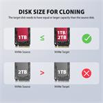 AXAGON ADSA-M2C22L, dokovacia stanica USB-C s rýchlosťou 20 Gb/s pre 2× SSD M.2 NVMe s funkciou klonovania