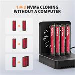 AXAGON ADSA-M2C44, dokovacia stanica USB4 pre 4× M.2 NVMe SSD s funkciou klonovania