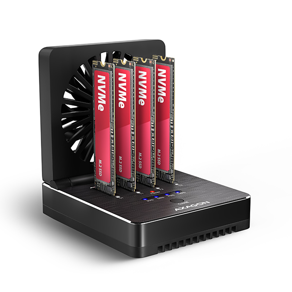 AXAGON ADSA-M2C44, dokovacia stanica USB4 pre 4× M.2 NVMe SSD s funkciou klonovania