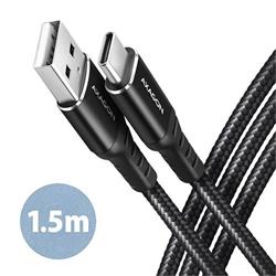 AXAGON BUCM-AM15AB, HQ cable USB-C <-> USB-A, 1.5m, USB 2.0