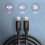 AXAGON BUCM-CM20AB, HQ kábel USB-C <-> USB-C, 2 m