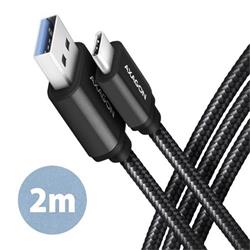 AXAGON BUCM3-AM20AB, SPEED cable USB-C <-> USB-A, 2m, black
