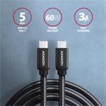 AXAGON BUCM3-CM10AB, SPEED kábel USB-C USB-C, 1m, čierny
