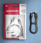 AXAGON BUCM4X-CM10AB NewGEN+ kabel USB-C <-> USB-C, 1m, USB4 Gen 3×2, PD 240W 5A, 8K HD, ALU, oplet