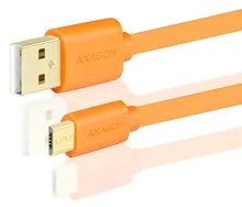 AXAGON BUMM-AM05QO, HQ kabel Micro USB - USB A, oranž., 0.5m
