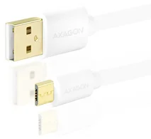 AXAGON BUMM-AM10QW, HQ kabel Micro USB - USB A, bílý, 1m