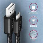 AXAGON BUMM-AM15AB, HQ kábel microUSB <-> USB-A, 1,5 m
