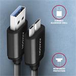 AXAGON BUMM3-AM10AB, kábel SPEED microUSB <-> USB-A, 1 m