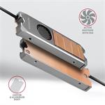 AXAGON CLR-M2FAN, medený chladič s ventilátorom pre obojstranný disk SSD M.2