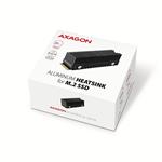 AXAGON CLR-M2XT, hliníkový pasívny chladič pre jednostranné a obojstranné SSD M.2, výška 24 mm