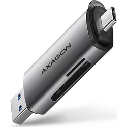 AXAGON CRE-SAC, externá čítačka USB-C + USB-A