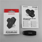 AXAGON CRE-SM5, USB externí PocketReader čtečka kontaktních karet
