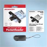 AXAGON CRE-SMP1C, kontaktná čítačka kariet USB-C PocketReader Smart card (eObčanka)