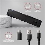 AXAGON EE25-GTR, USB-C 10Gb/s - SATA 6G 2,5" RIBBED box, čierny