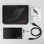 AXAGON EE25-XA3 ALINE box, čierny