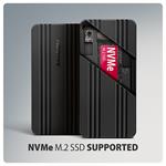 AXAGON EEM2-40G, USB-C 40Gbps externí box pro M.2 NVMe SSD, zesílený hliník