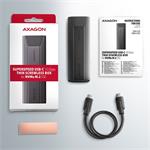 AXAGON EEM2-GTS, USB-C 3.2 Gen 2 - M.2 NVMe SSD kovový THIN box, bez skrutiek
