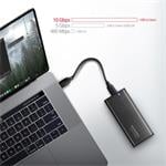 AXAGON EEM2-SB2, USB-C 3.2 Gen 2 - M.2 NVMe a SATA SSD RAW box, čierna