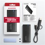 AXAGON EEM2-SB2, USB-C 3.2 Gen 2 - M.2 NVMe & SATA SSD RAW box, černý