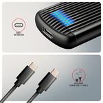 AXAGON EEM2-SC, USB-C 10Gbps externí box pro M.2 NVMe SSD, bezšroubový, žebrovaný hliník