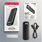 AXAGON EEM2-SC, USB-C 10Gbps externí box pro M.2 NVMe SSD, bezšroubový, žebrovaný hliník