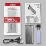 AXAGON EEM2-SG2, USB-C 3.2 Gen 2 - M.2 NVMe & SATA SSD RAW box