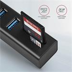 AXAGON HMA-CR3A, USB 3.2 Gén 1 húb, porty 3x USB-A + čítačka kariet SD/microSD